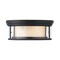 Z-Lite Willow 3 Light Flush Mount, Matte Black, Inner White & Outer Clear 426F16-MB - alternate 2